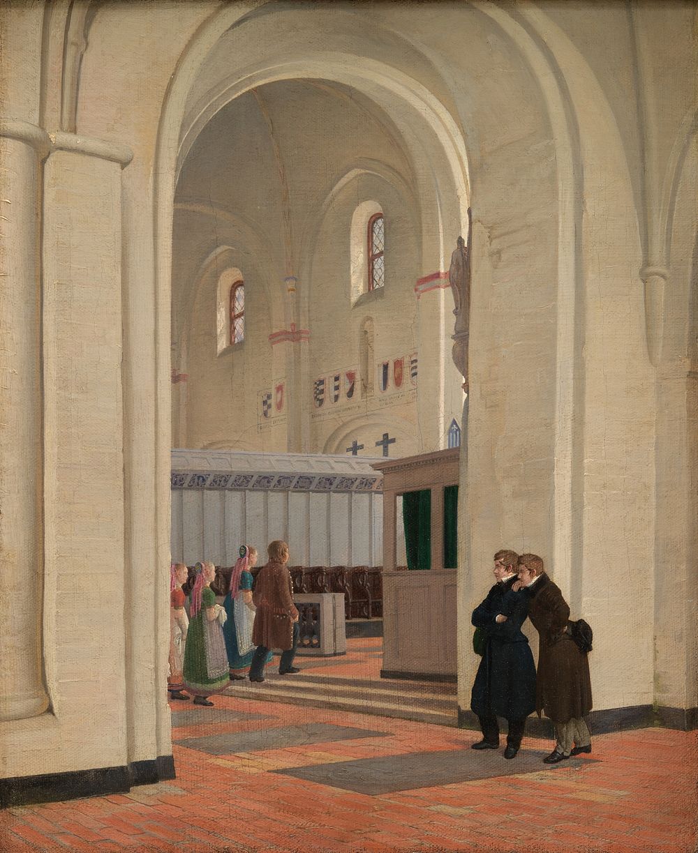 The Interior of St Bendt's Church at Ringsted by Constantin Hansen