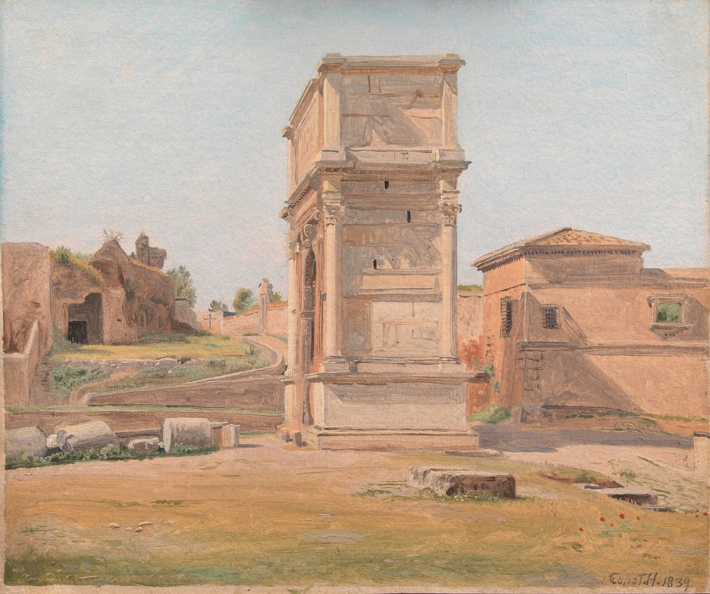 Arch of Titus in Rome by Constantin Hansen