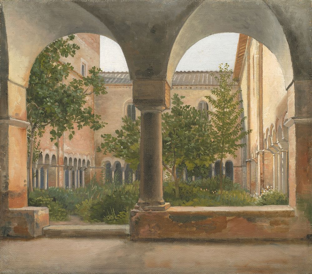 The Cloisters of San Lorenzo fuori le mura in Rome by C.W. Eckersberg