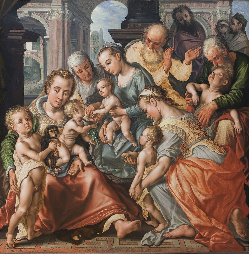 St.Anna with her daughters, the three Marias, and the rest of her family by Joachim Beuckelaer