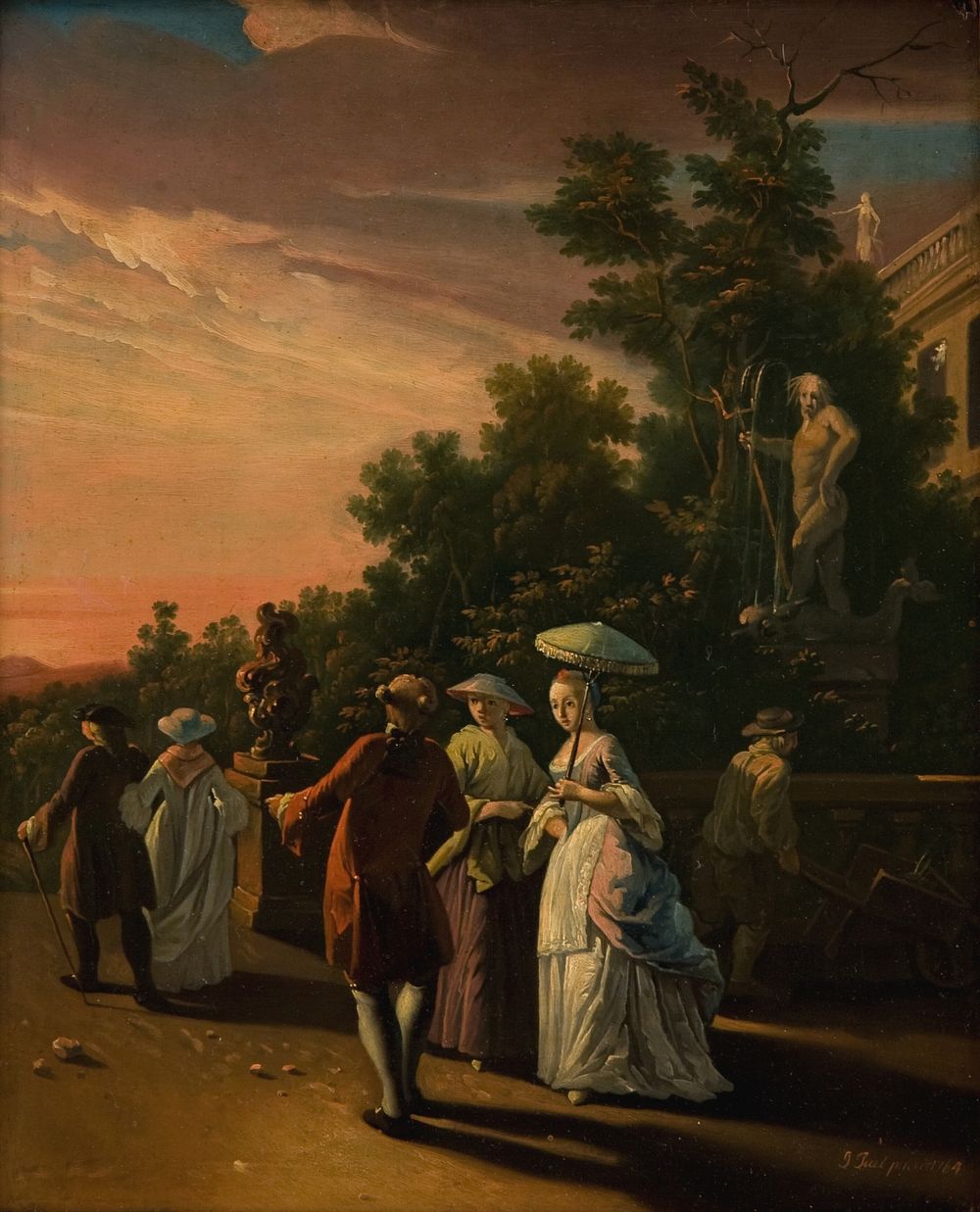 Social scene in a park by Jens Juel