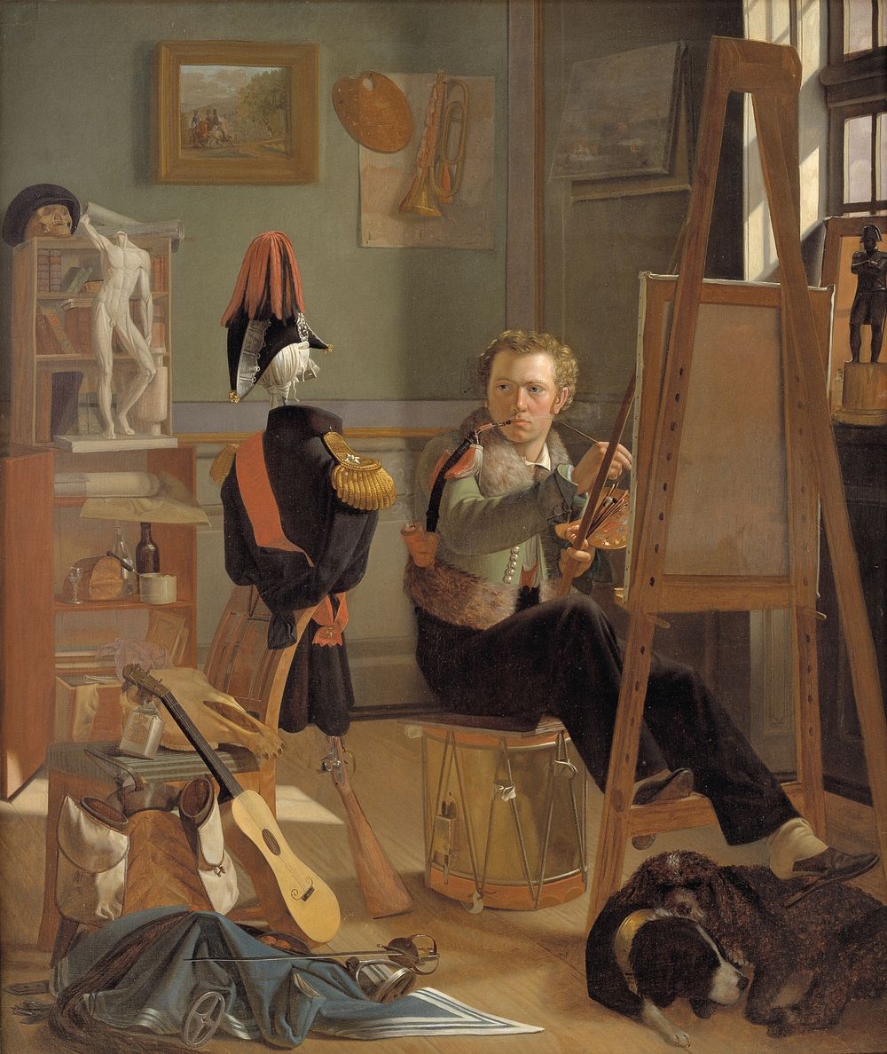 The Battle-Painter Jørgen Sonne in his Studio by Ditlev Conrad Blunck