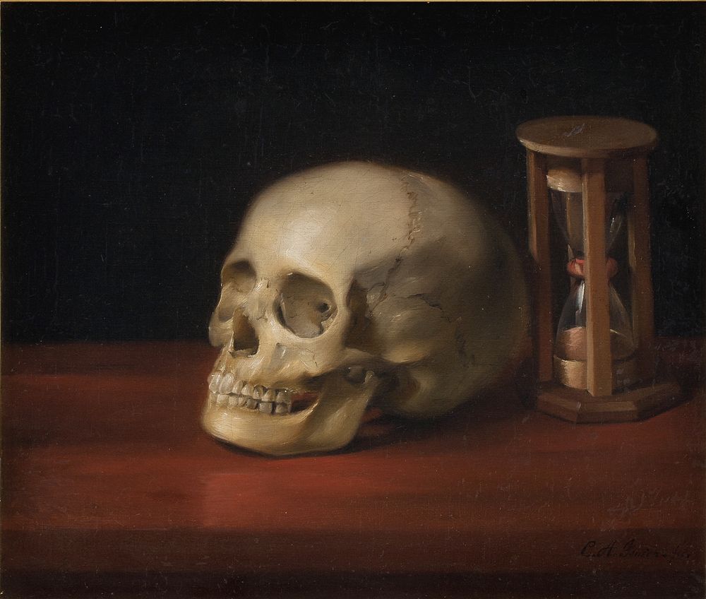 Skull and Hourglass by Christian Albrecht Jensen