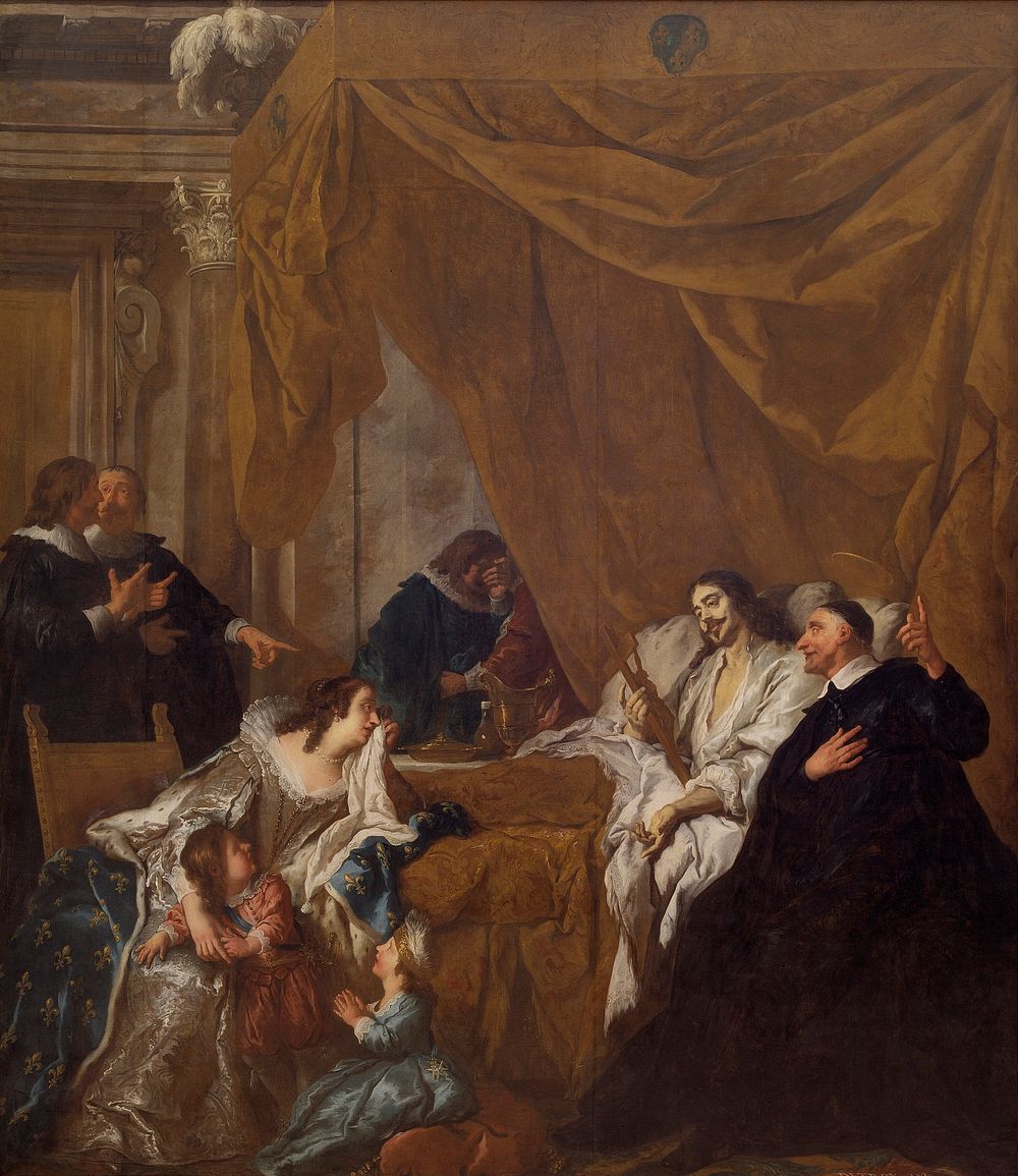 St Vincent de Paul at the Deathbed of Louis XIII by Jean Francois De Troy