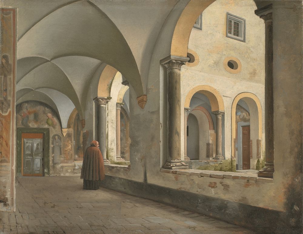 In the Franciscan monastery of Santa Maria in Aracoeli in Rome by C.W. Eckersberg