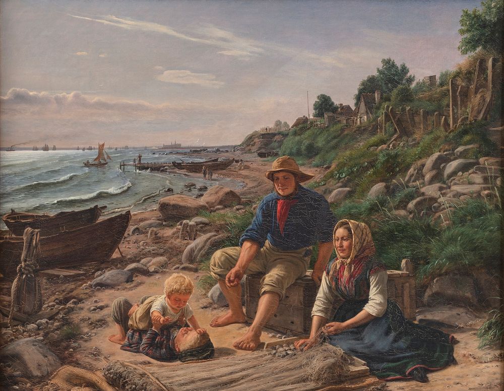 Family life in a small fishing village north of Helsingør by Jørgen Roed
