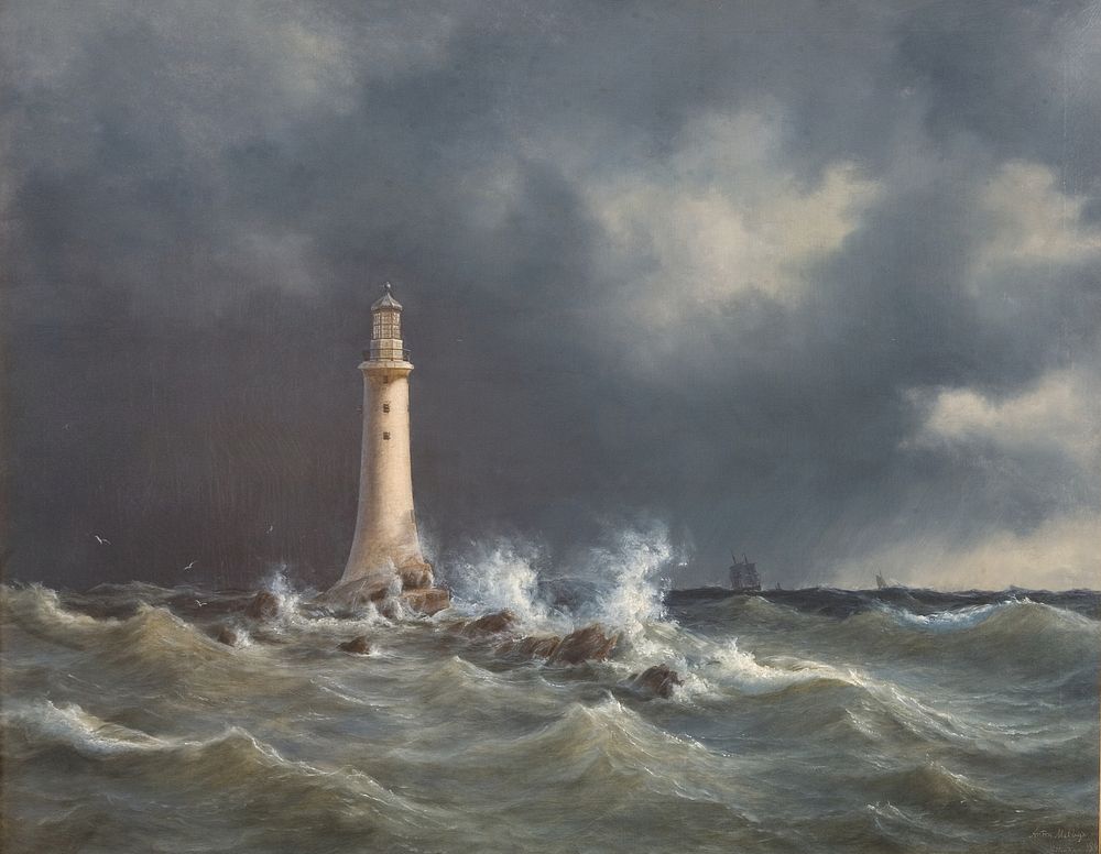 Eddystone Lighthouse by Anton Melbye