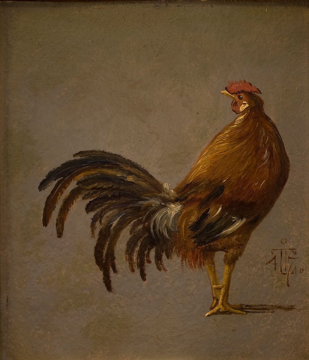 A cock by Johan Thomas Lundbye
