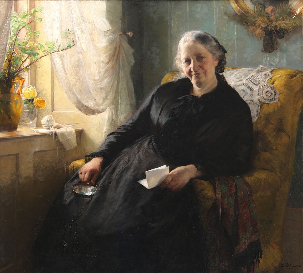 Portrait of Cecilie Trier, née Melchior by Bertha Wegmann