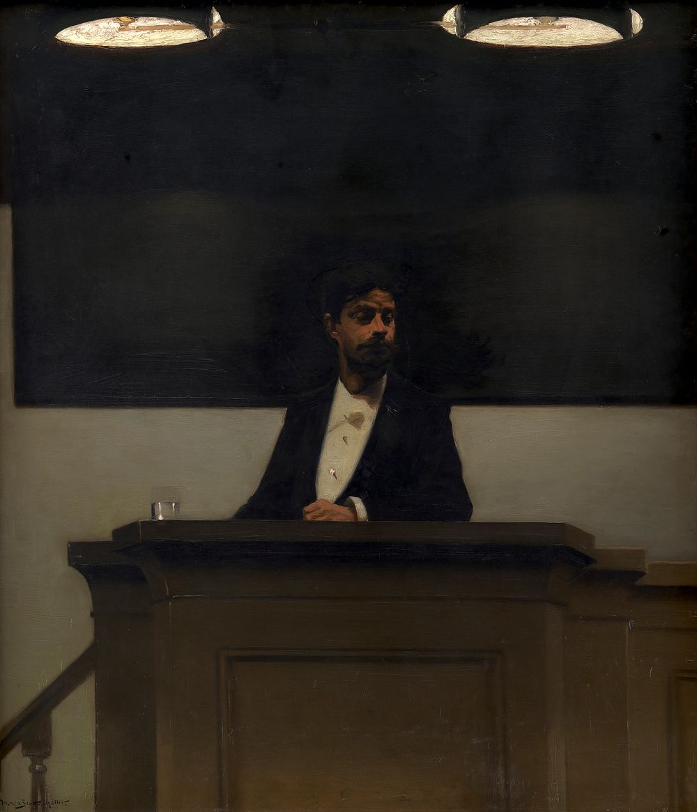 Georg Brandes at the University of Copenhagen by Harald Slott Møller