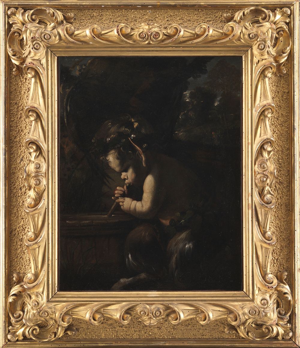 Young Satyr Drinking from a Barrel by Pier Francesco Mola