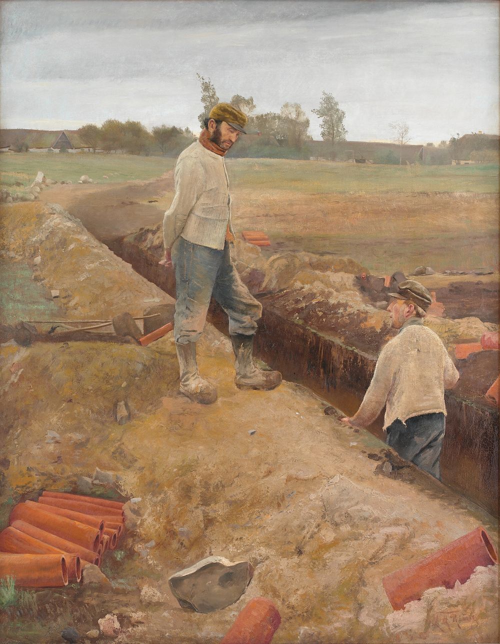 Drain pipe diggers by L. A. Ring