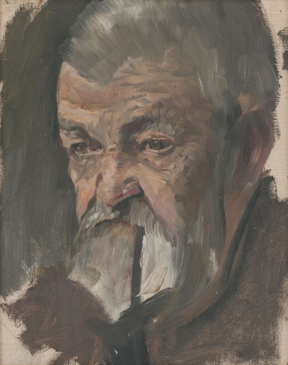 Self portrait study (?) by Ladislav Mednyánszky