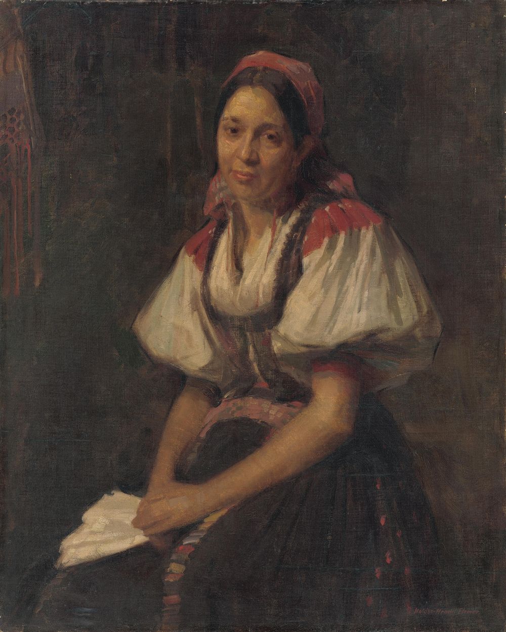 Peasant woman in folk costume