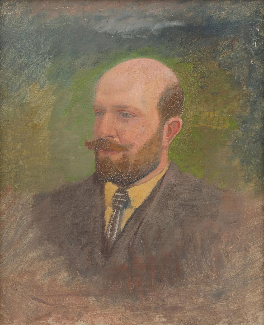 Portrait of a man with a tie by Ladislav Mednyánszky