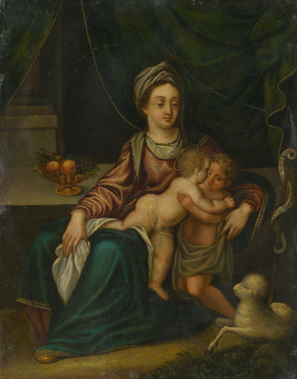 Madonna and child with saint john the baptist