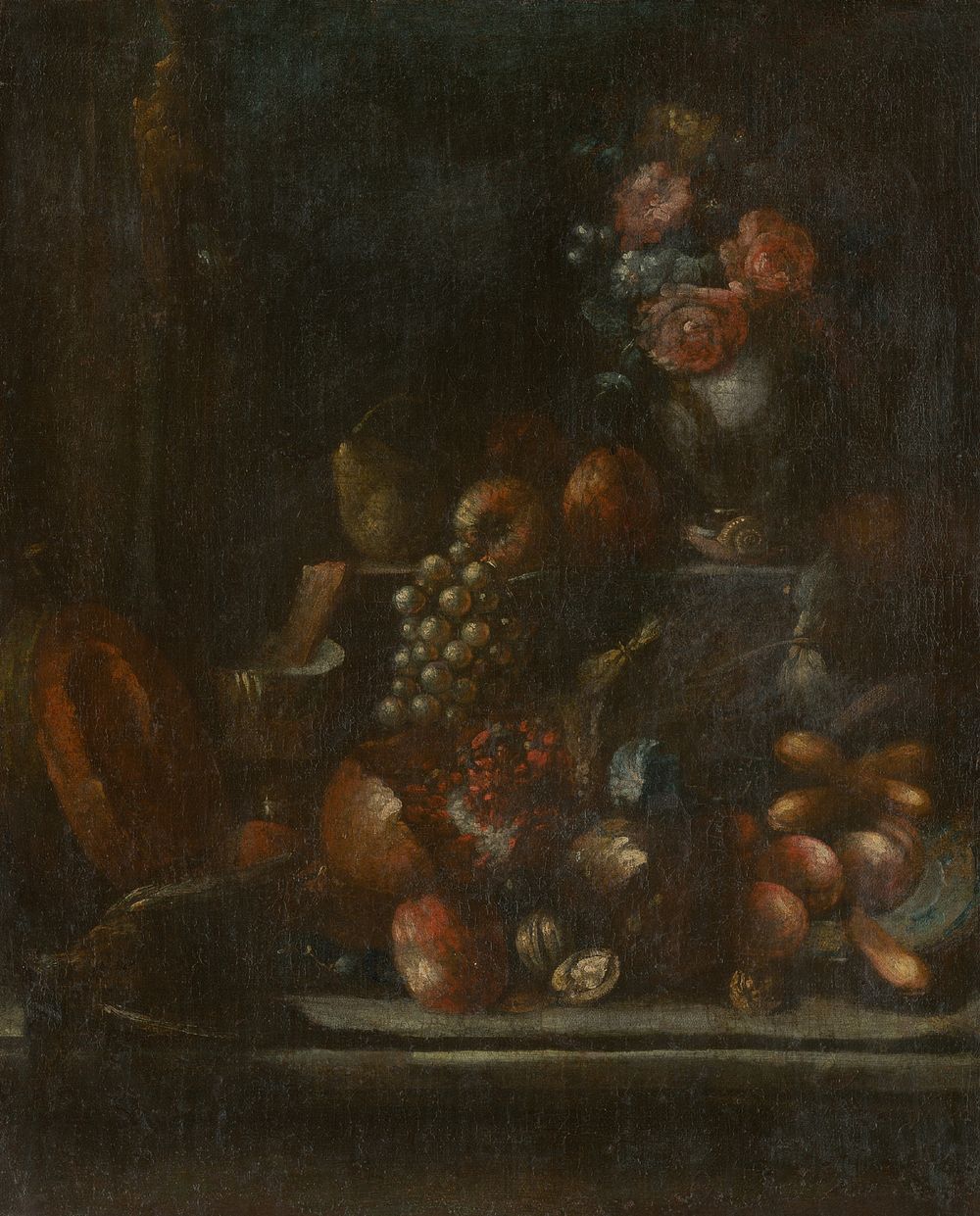 Still life with fruit and a vase