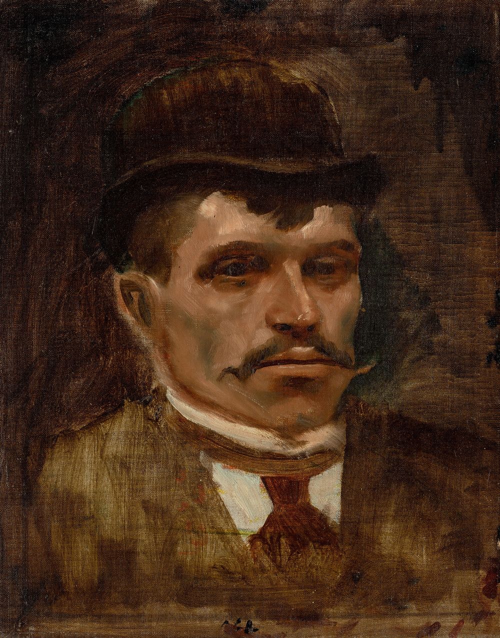 Coachman in a hat with a fringe by Ladislav Mednyánszky