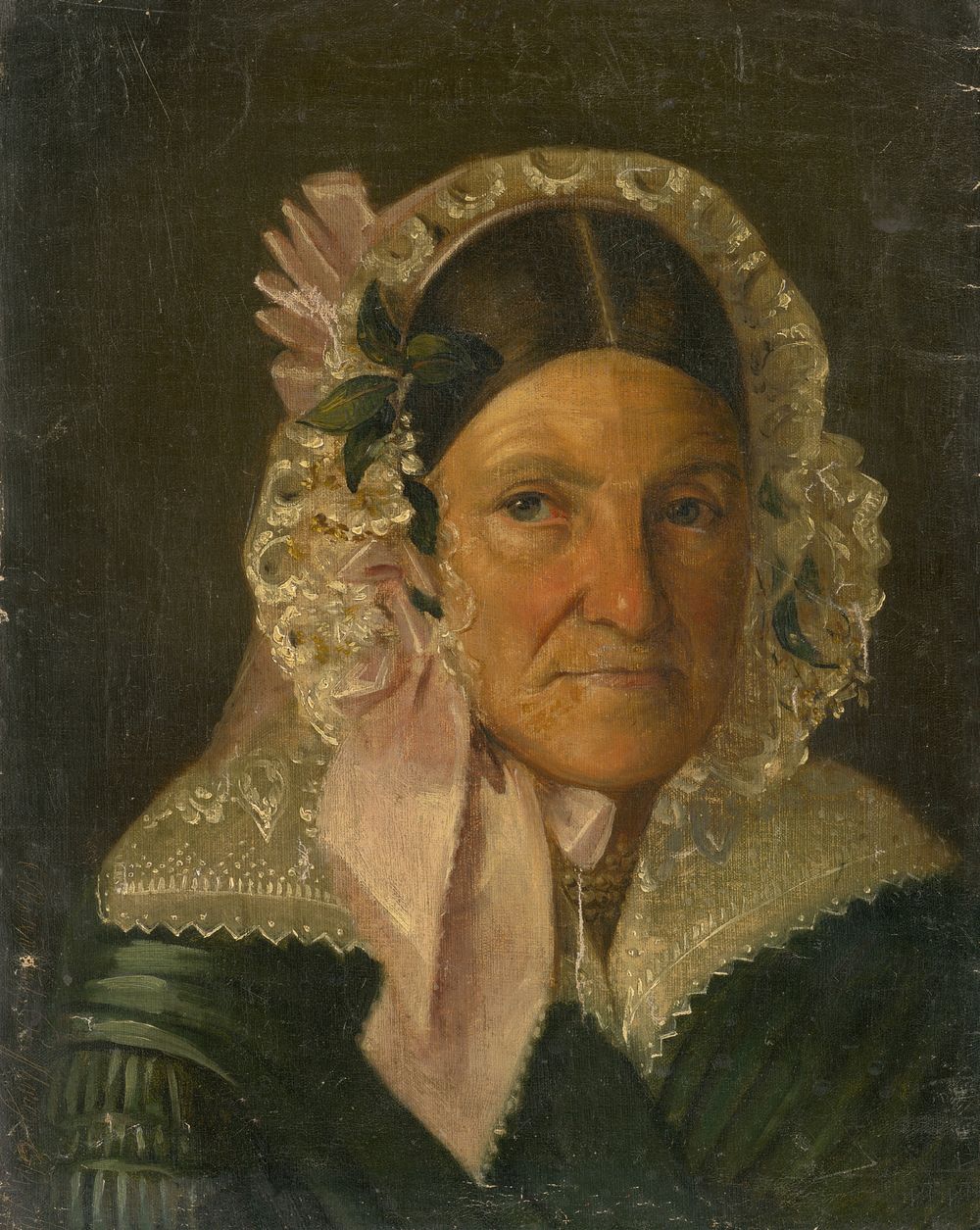 Portrait of an older woman in a bonnet