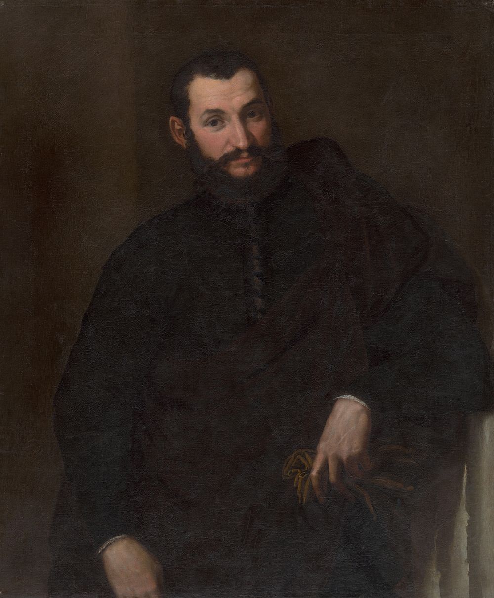 Portrait of a man (with a fragment of an antique column)