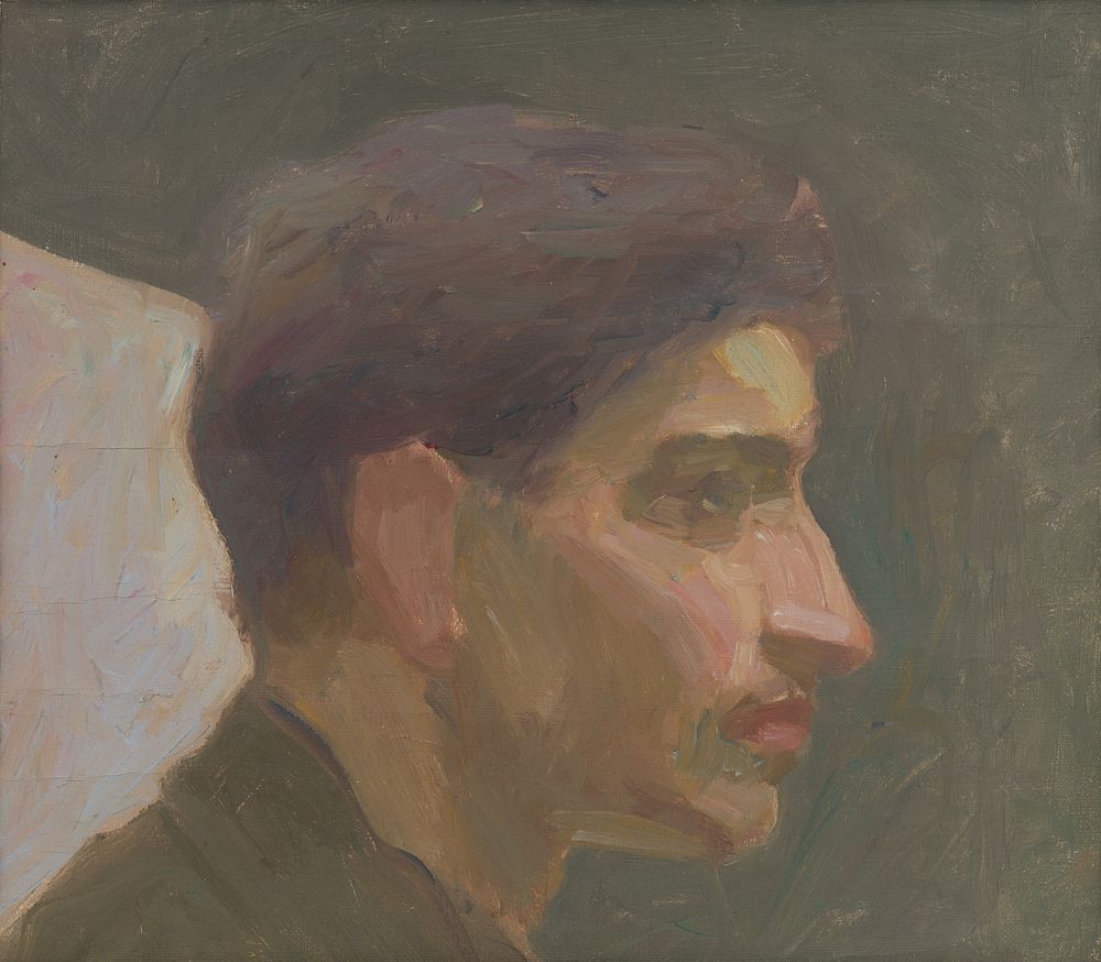 Head study of a young man