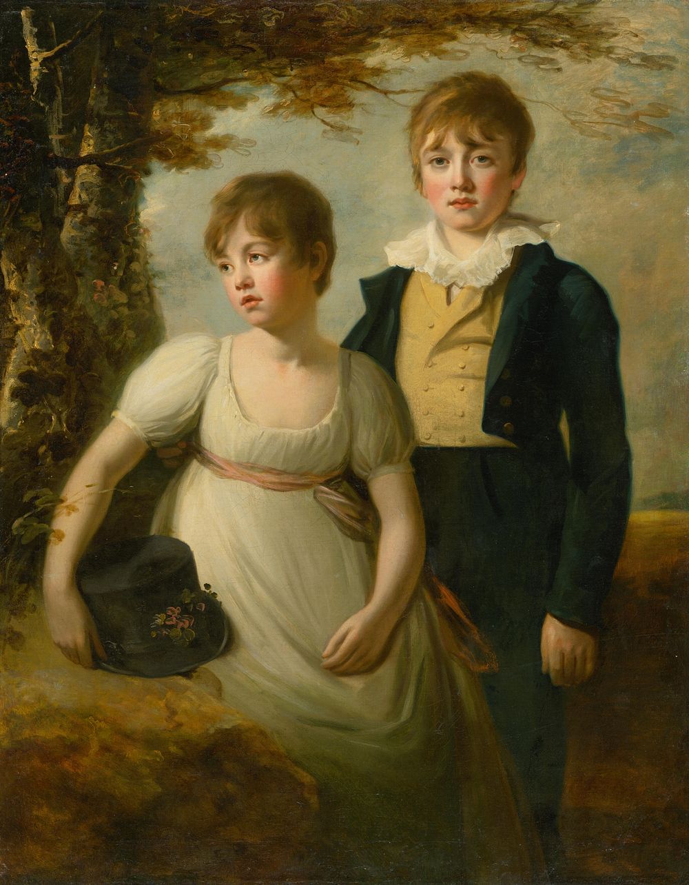 Portrait of a girl and boy