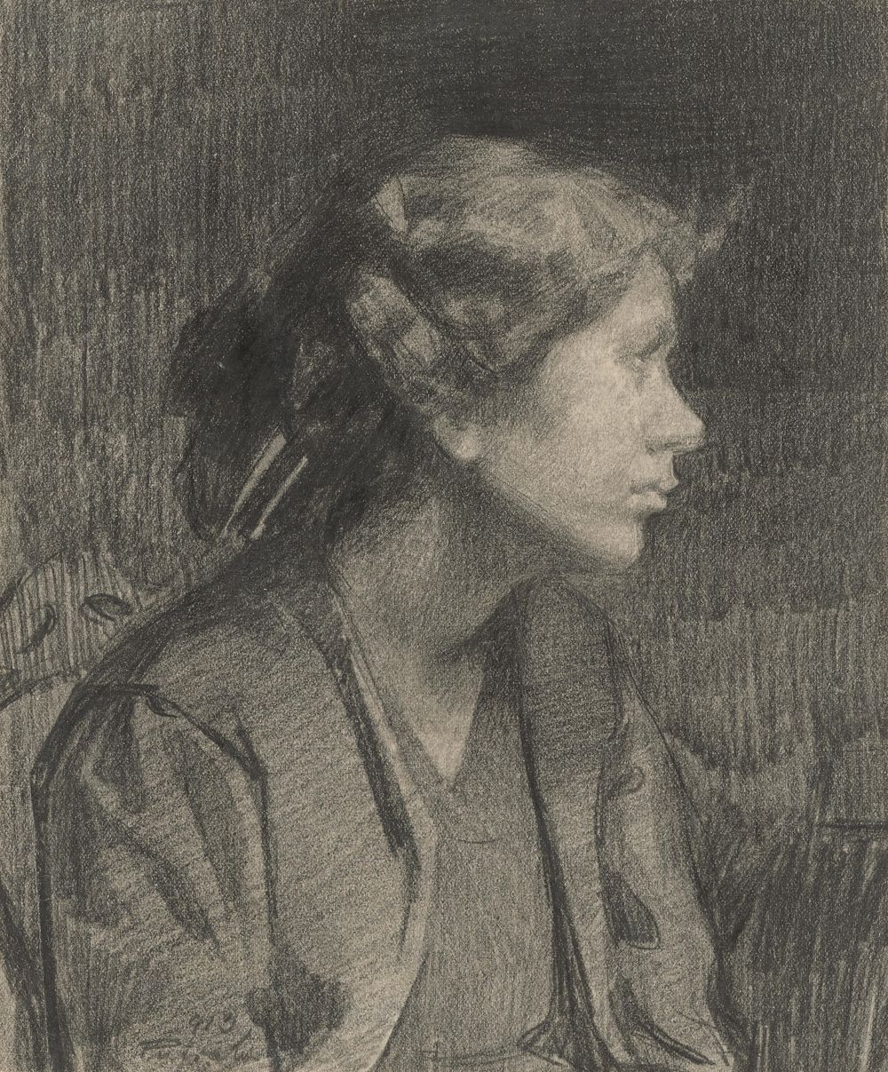 Study of a woman in profile