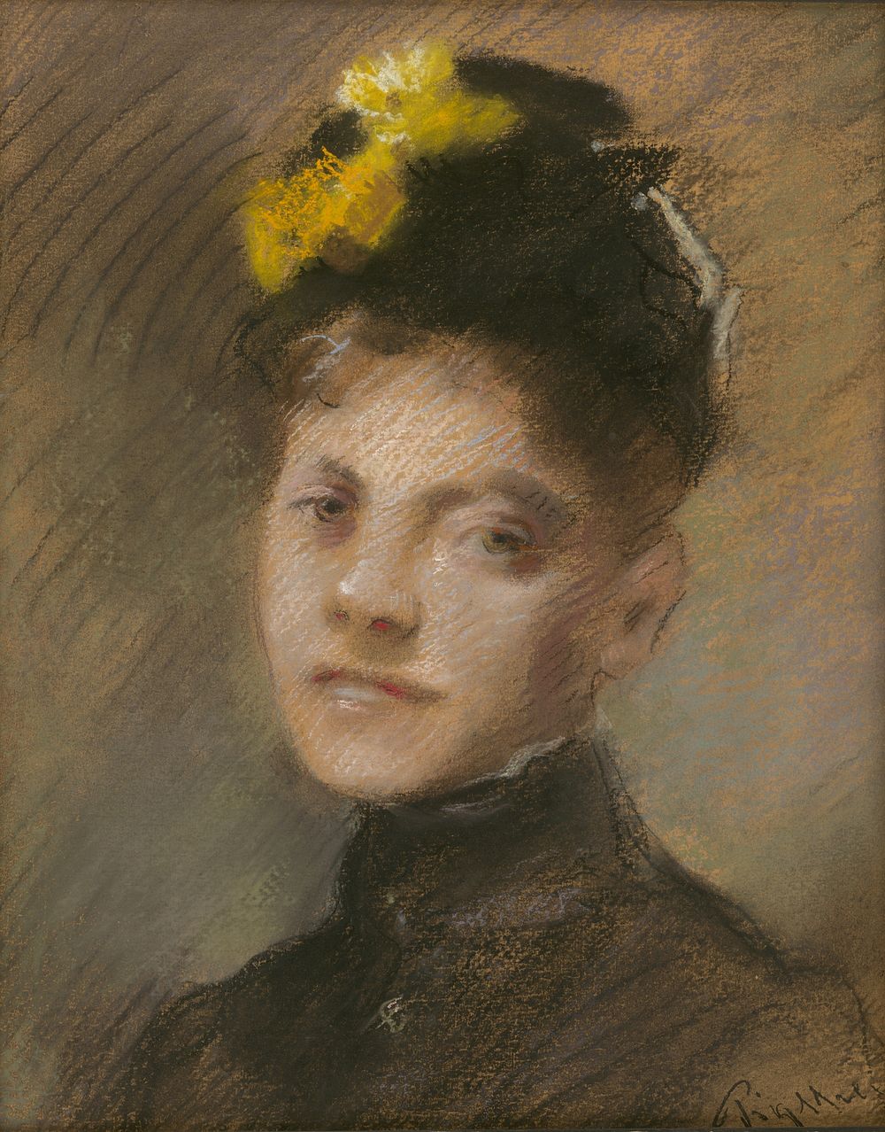 Portrait of a lady in black