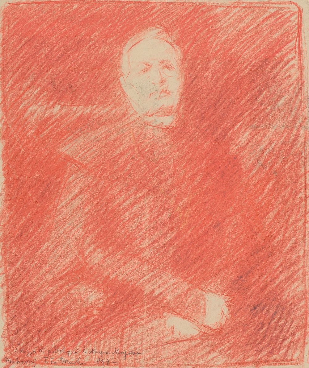 Sketch for a portrait of bishop moyzes