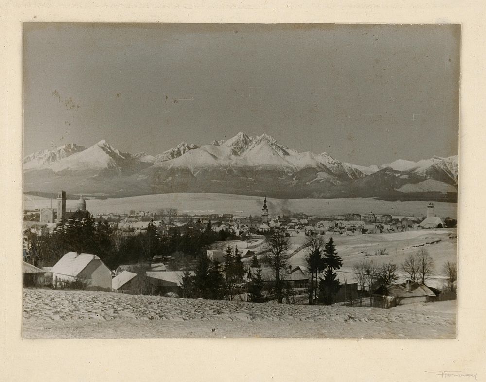 View of the tatras from kežmark