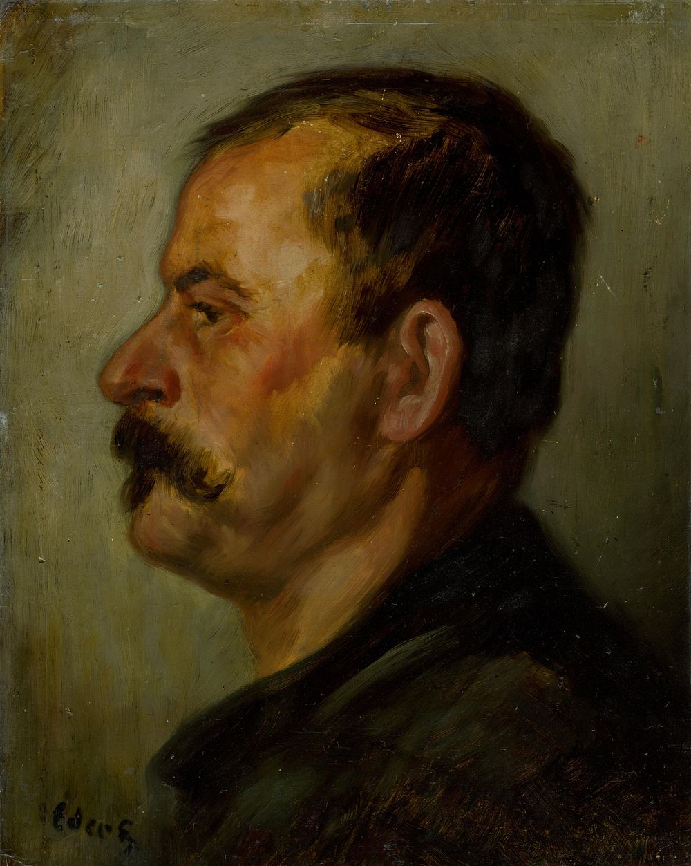 Portrait of a man with a mustache