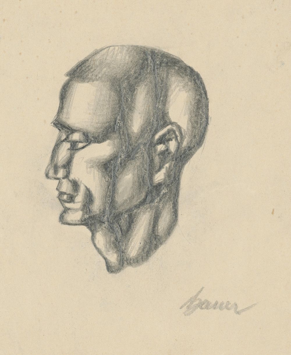Study of a man's head in profile