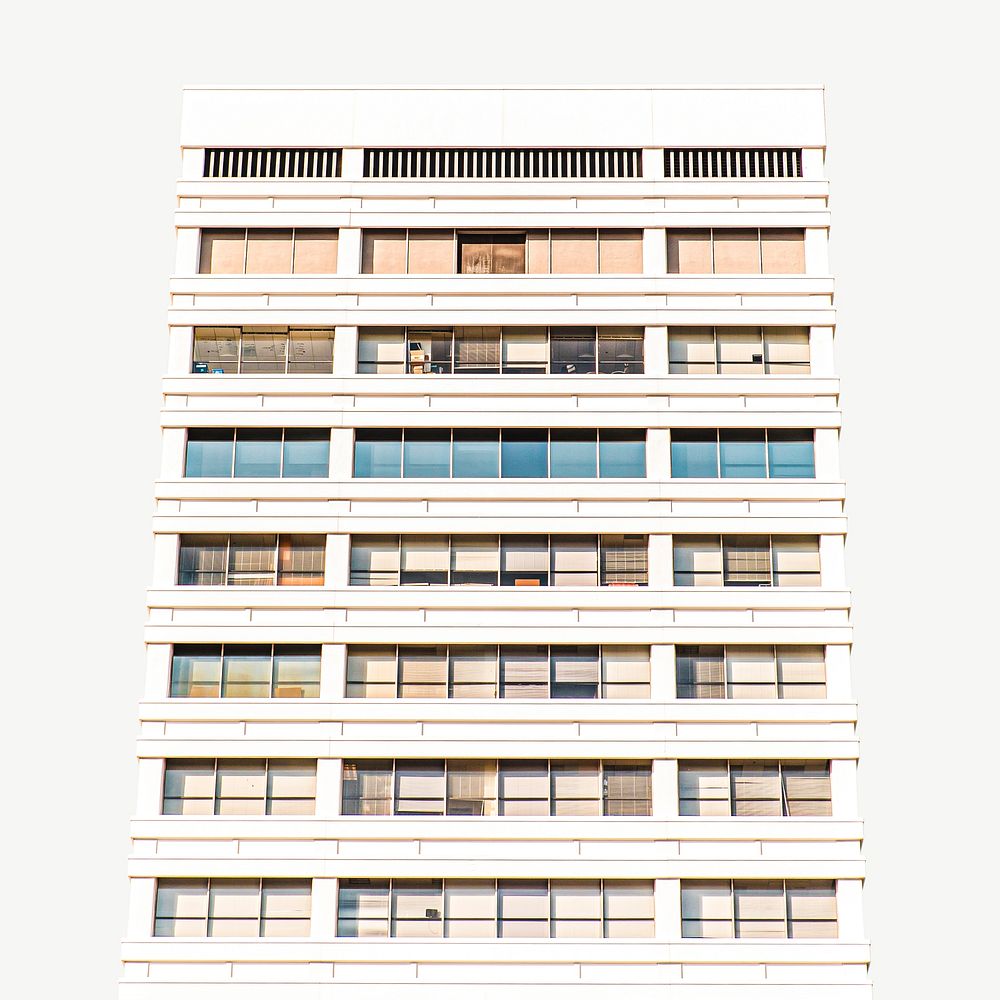 Residential building collage element psd