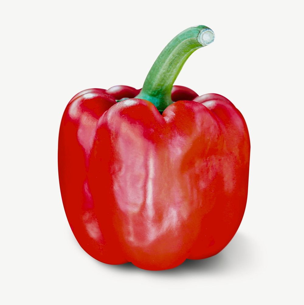 Bell pepper, vegetable collage element psd