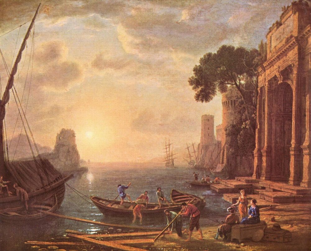 Hafen beim Sonnenuntergang (1694) by Claude Lorrain