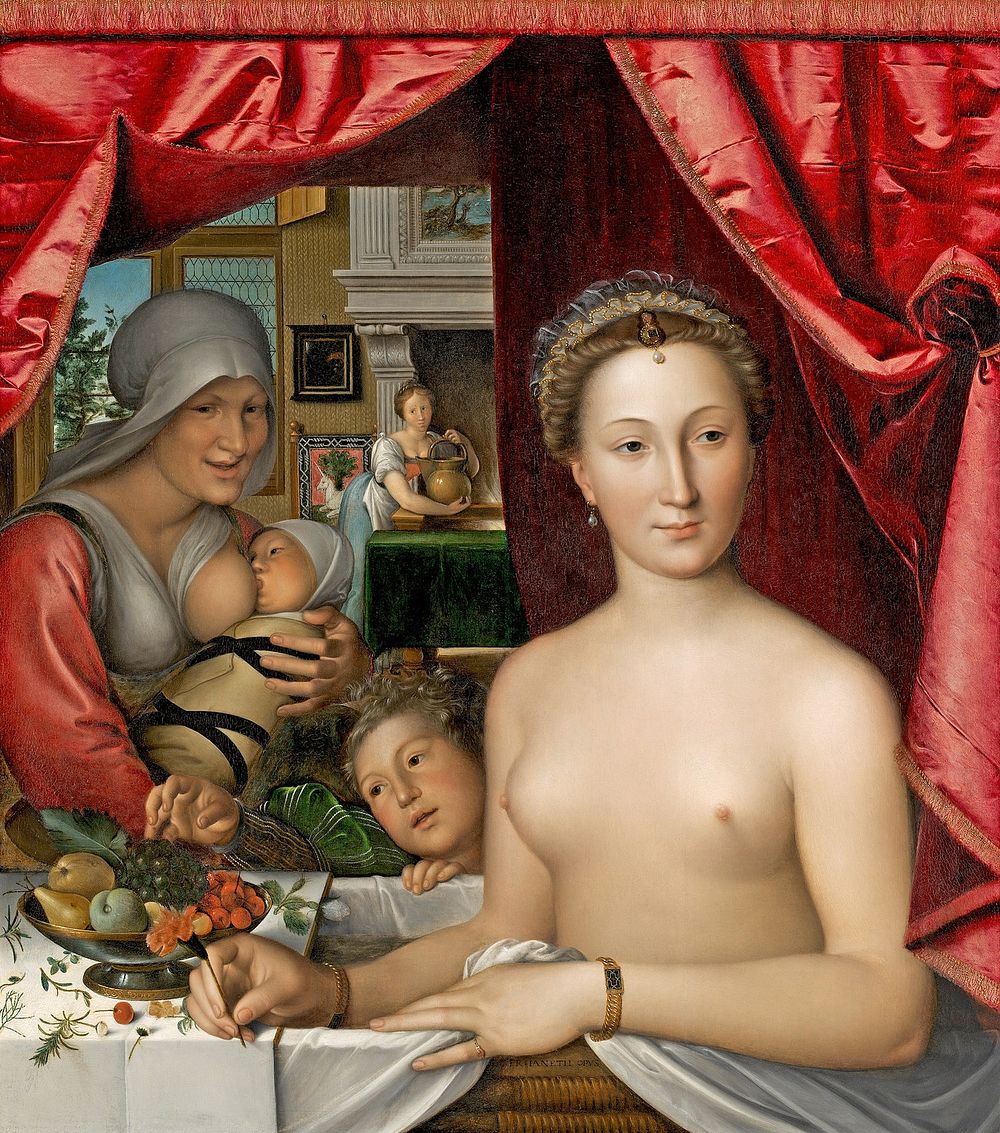 A Lady in Her Bath (1571) renaissance painting by François Clouet.