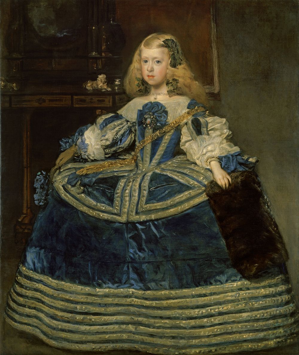 Infanta Margarita Teresa in a Blue Dress (1659) baroque oil painting by Diego Vel&aacute;zquez.
