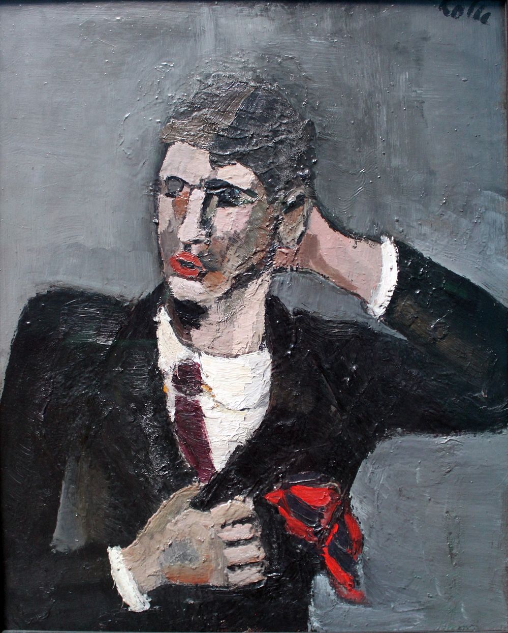 Self-portrait (1930) modern art  painting by Helmut Kolle.