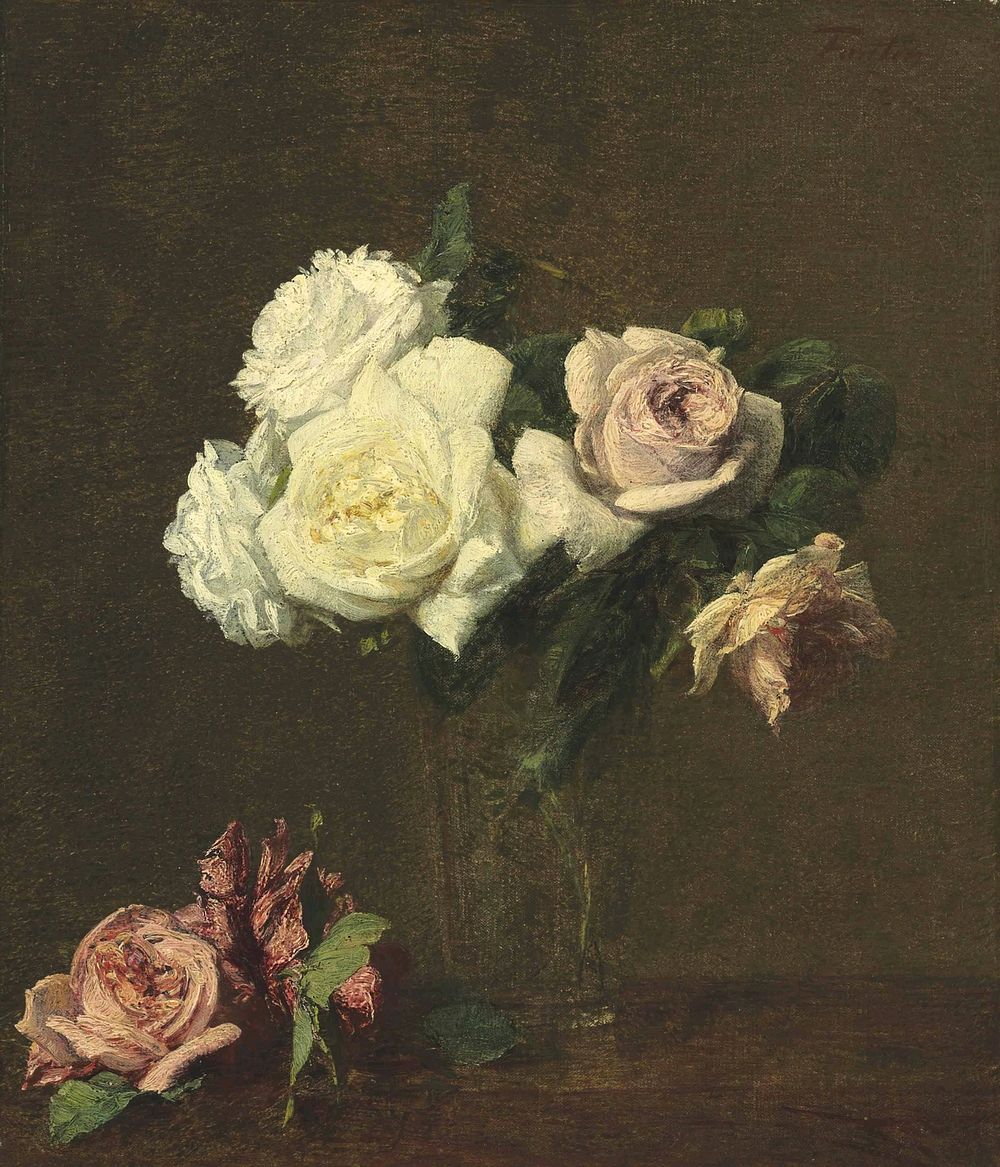 Roses (1884) by Henri Fantin-Latour