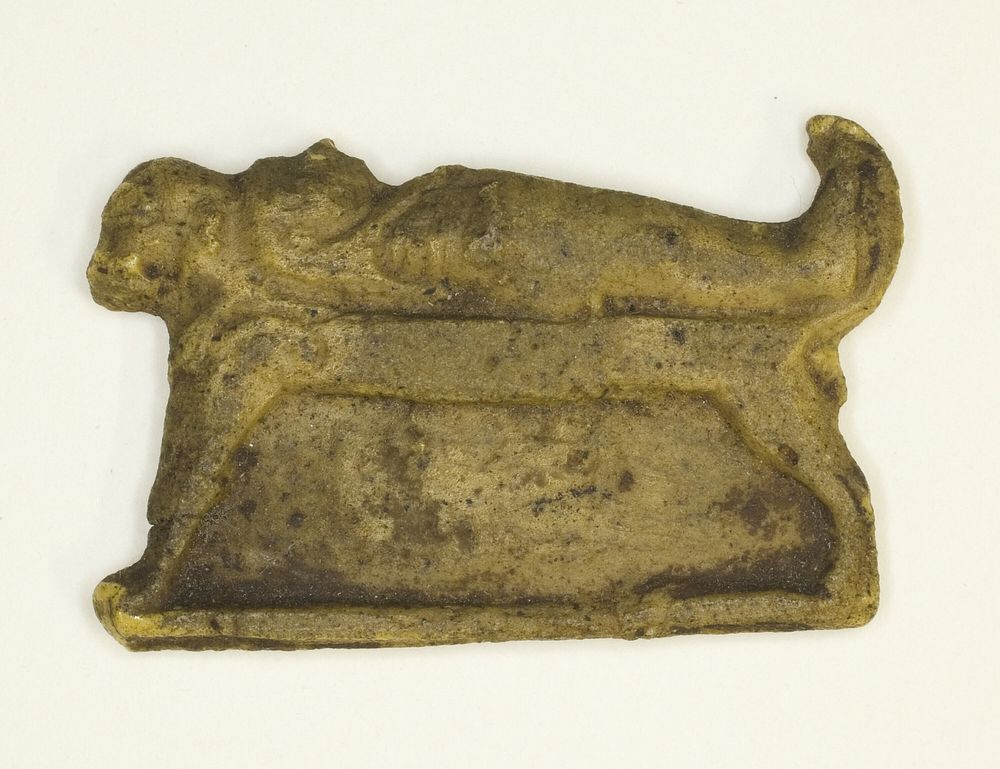 Amulet of a Mummy Lying on a Bier by Ancient Egyptian