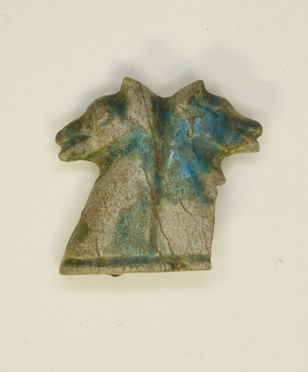 Amulet of Two Back to Back Canine Heads by Ancient Egyptian
