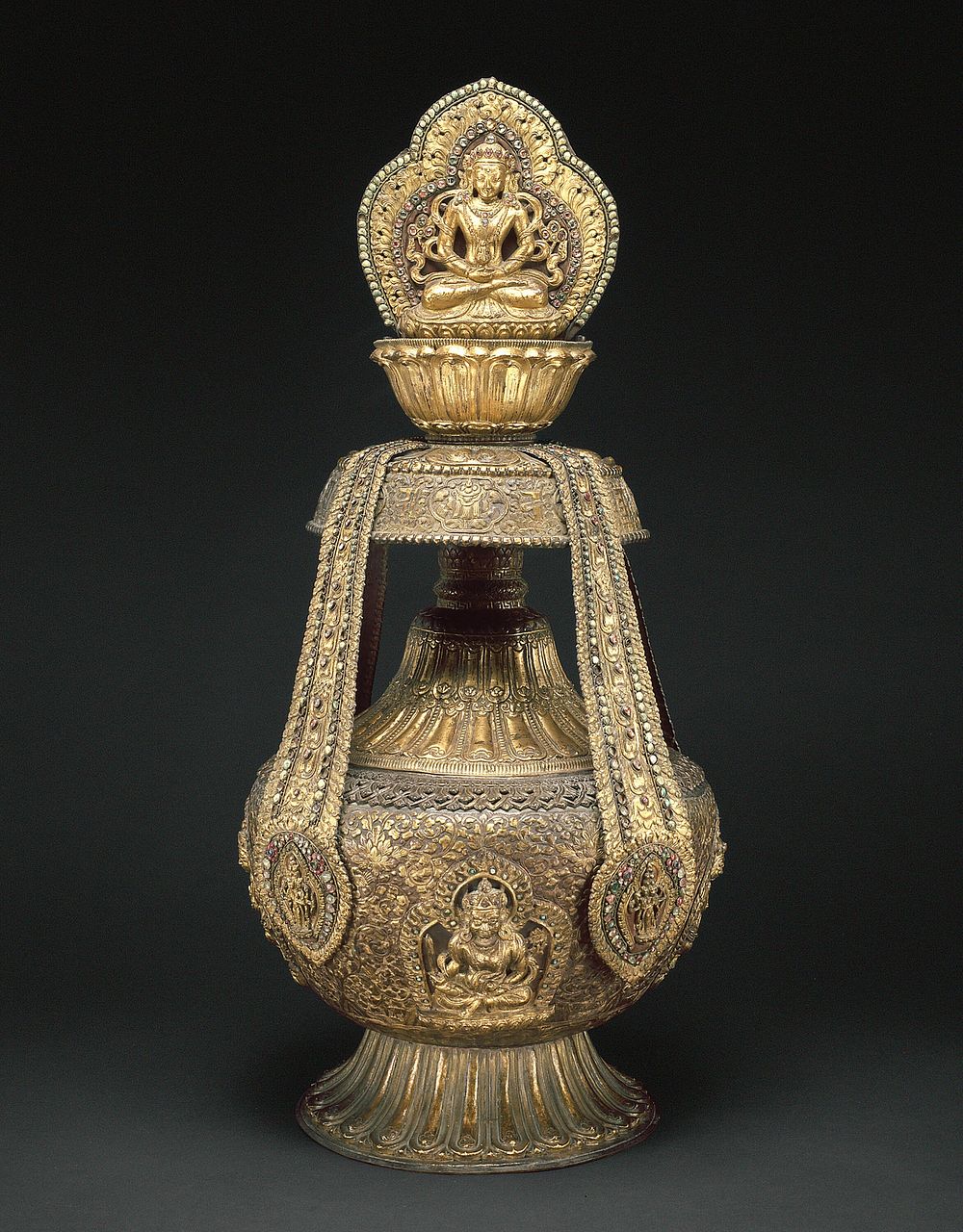 Vase of Longevity (Kalasha) with Buddha Amitabha