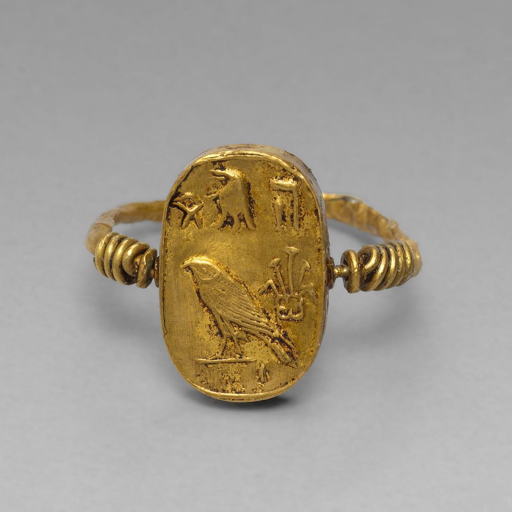 Ring Depicting Isis and Horus by Ancient Egyptian