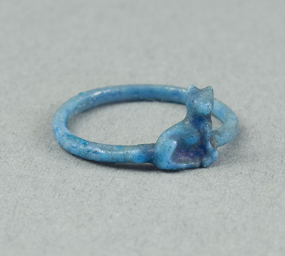 Ring: Figure of Seated Cat by Ancient Egyptian