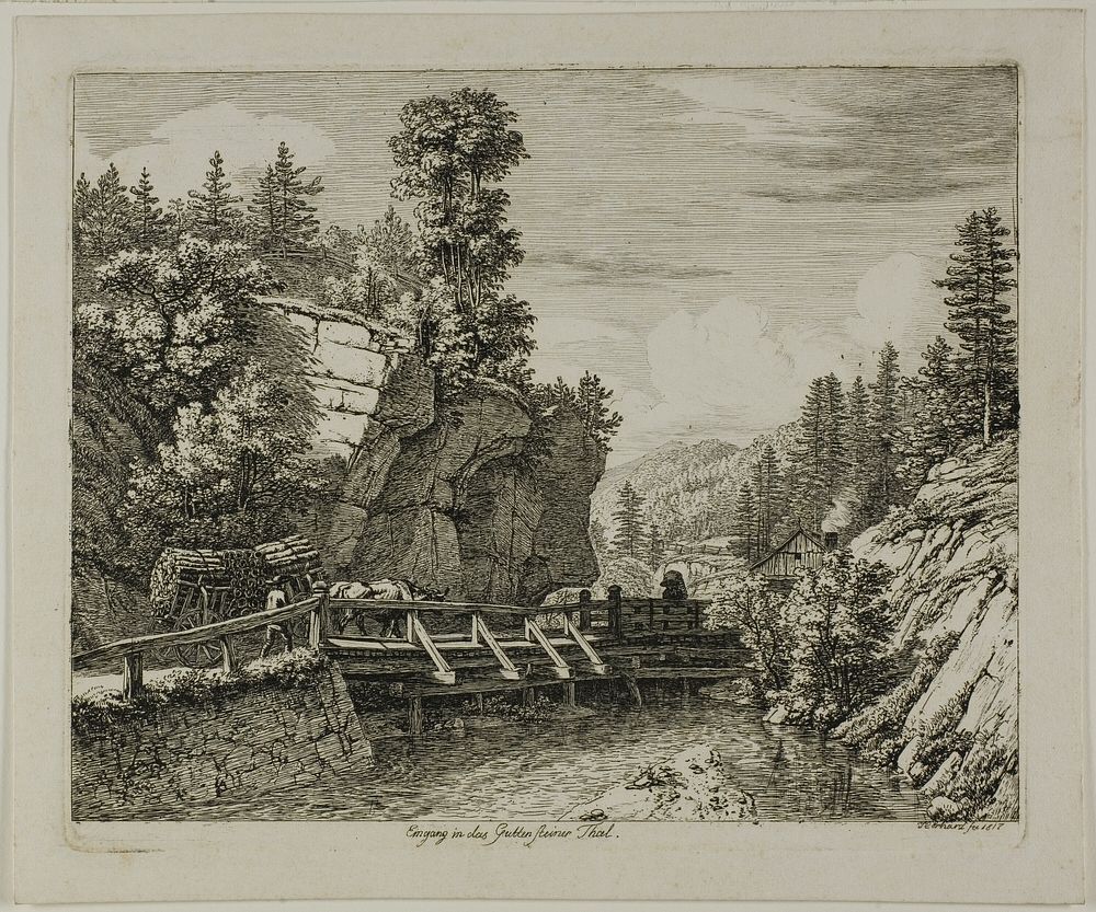 Entrance to the Guttensteiner Valley by Johann Christoph Erhard