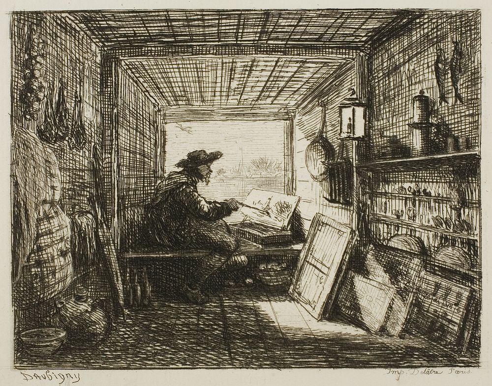 The Boat Studio, from The Boat Trip by Charles François Daubigny