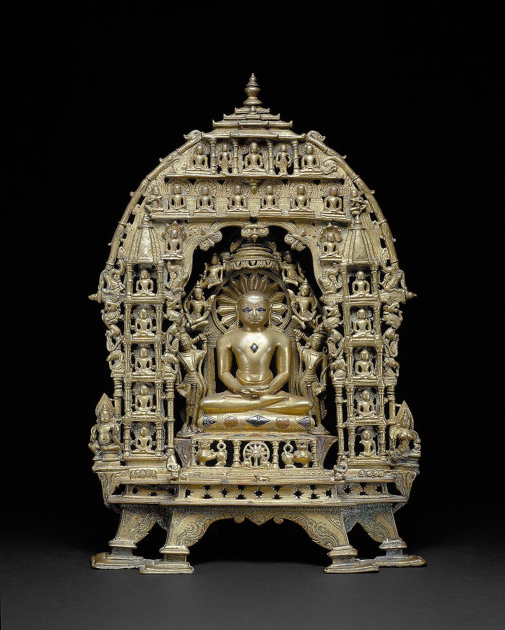 Altarpiece with the First Jaina Tirthankara Rishabhanatha Surrounded by Twenty-Three Other Tirthankaras