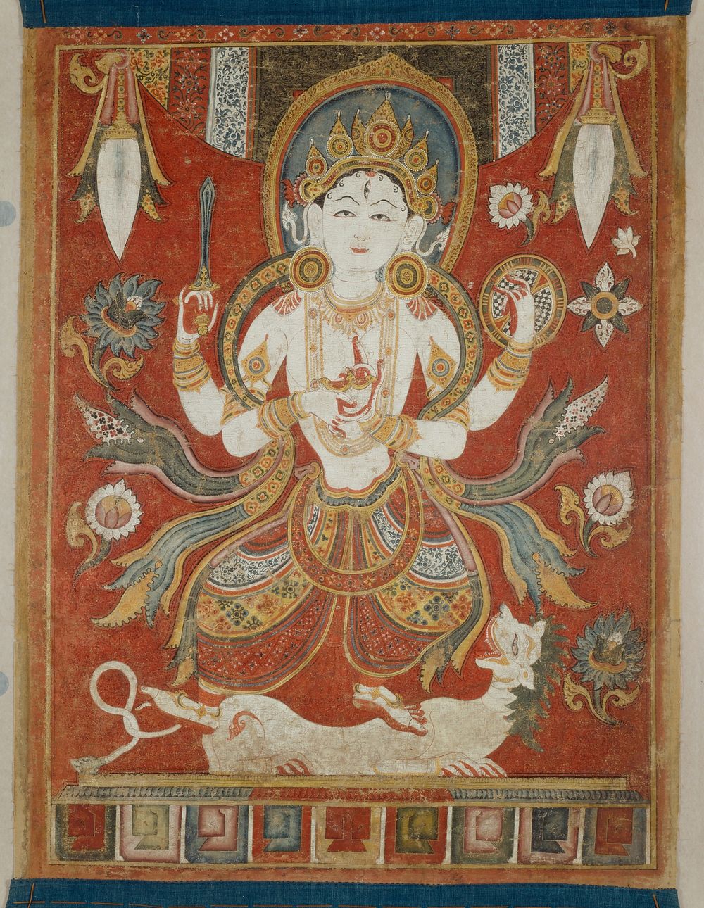 Double-Sided Painted Banner (Paubha) with God Shiva