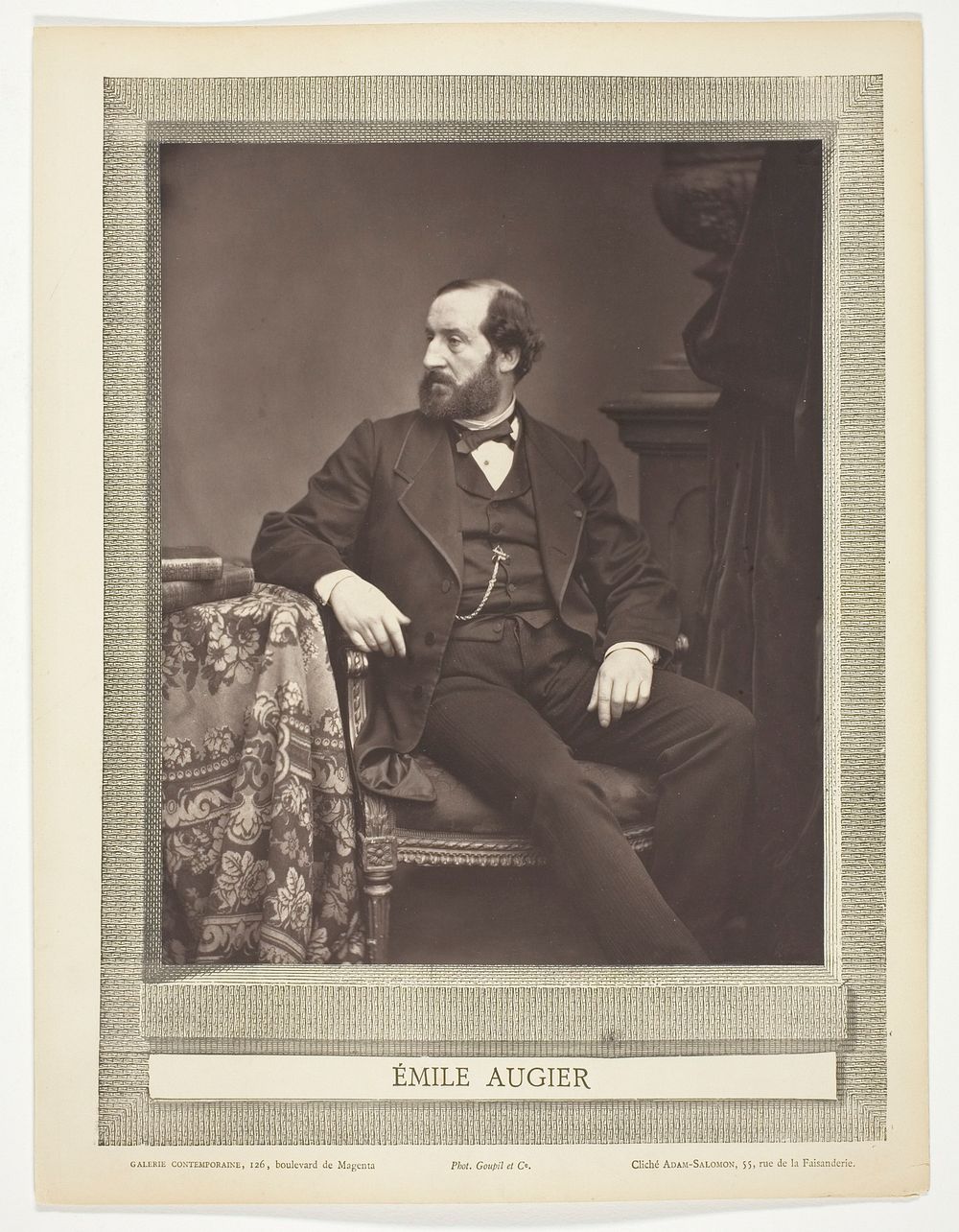 Émile Angier by Antoine Samuel Adam-Salomon