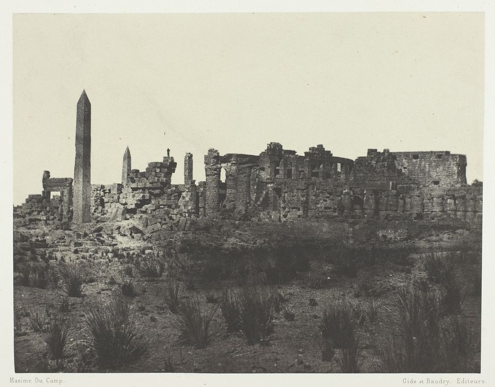 Palais de Karnak, Vue Générale des Ruines, Prise au Nord; Thèbes by Maxime Du Camp
